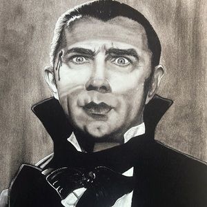 Vampire Bela Lugosi horror art print 8x10